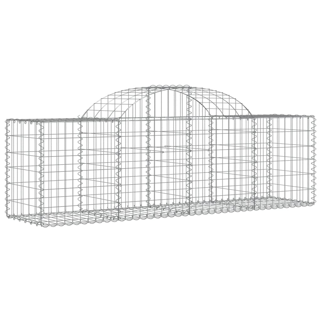 Cesti Gabbioni ad Arco 14 pz 200x50x60/80 cm Ferro Zincato