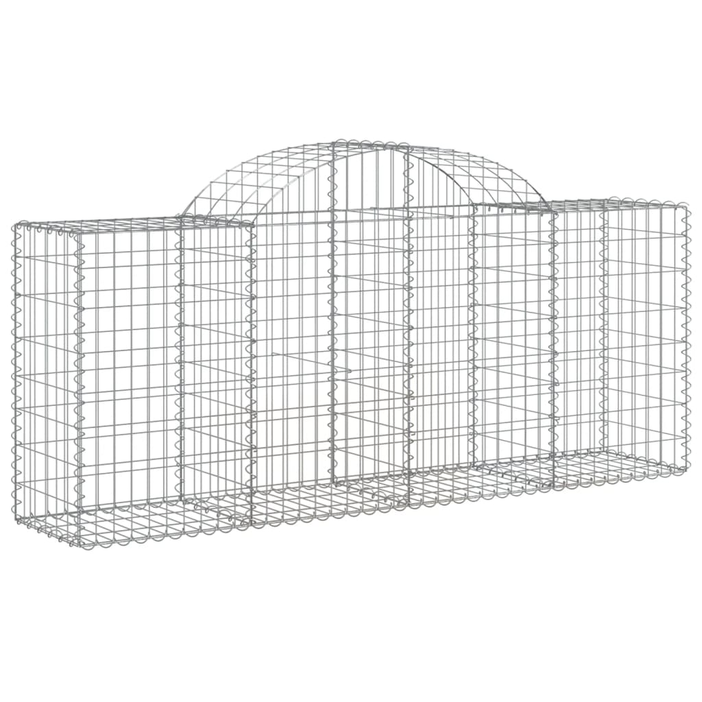 Cesti Gabbioni ad Arco 12 pz 200x50x80/100 cm Ferro Zincato