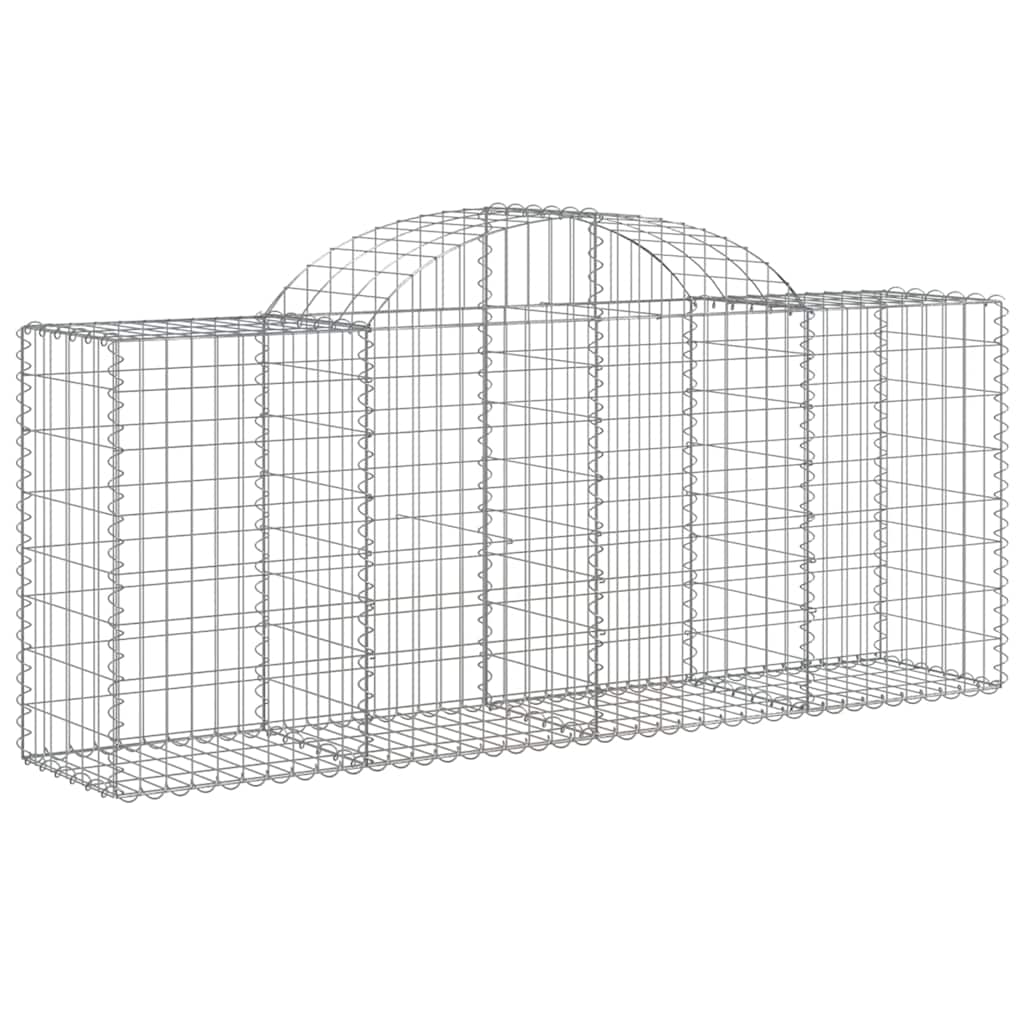 Cesti Gabbioni ad Arco 13 pz 200x50x80/100 cm Ferro Zincato