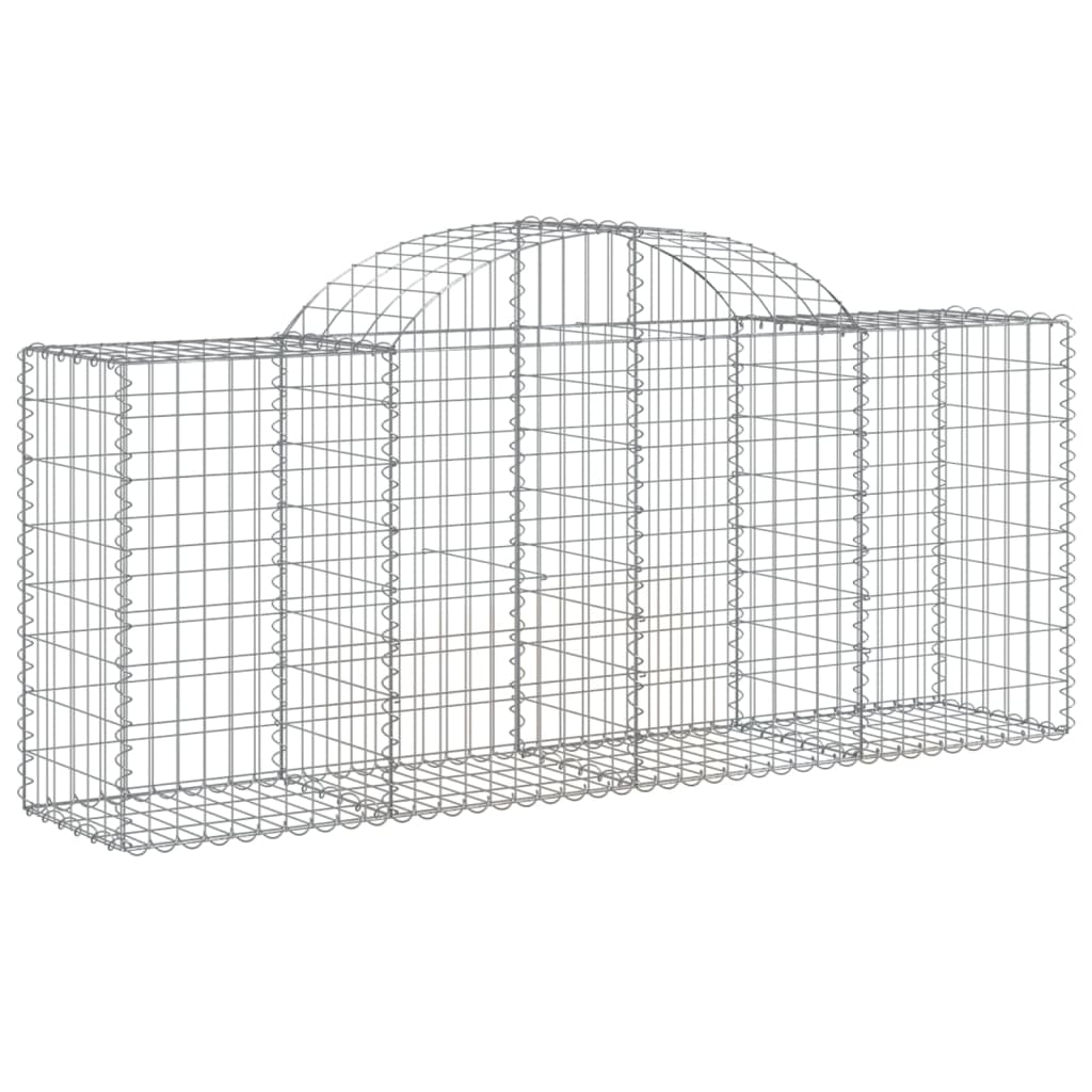 Cesti Gabbioni ad Arco 15 pz 200x50x80/100 cm Ferro Zincato