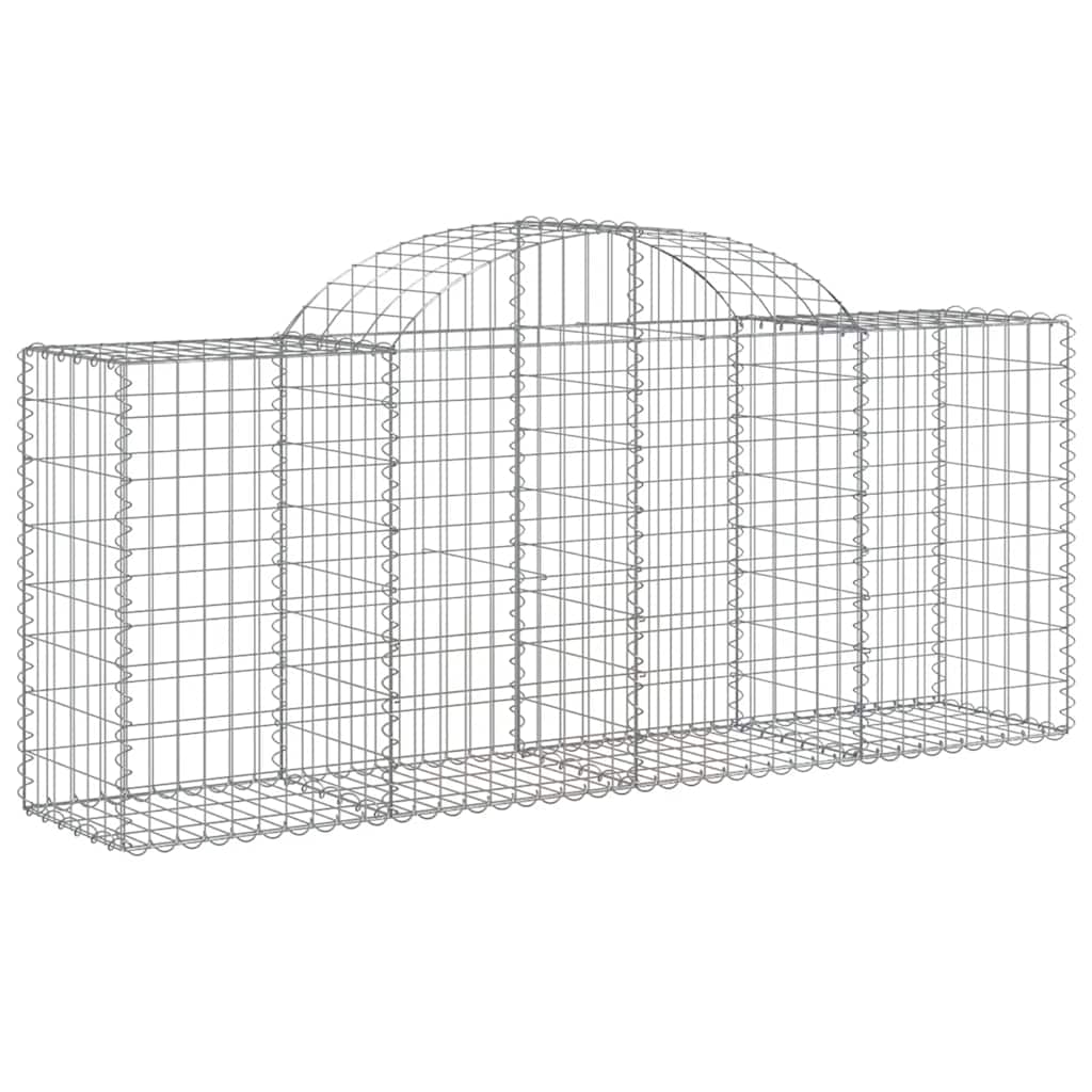Cesti Gabbioni ad Arco 20 pz 200x50x80/100 cm Ferro Zincato