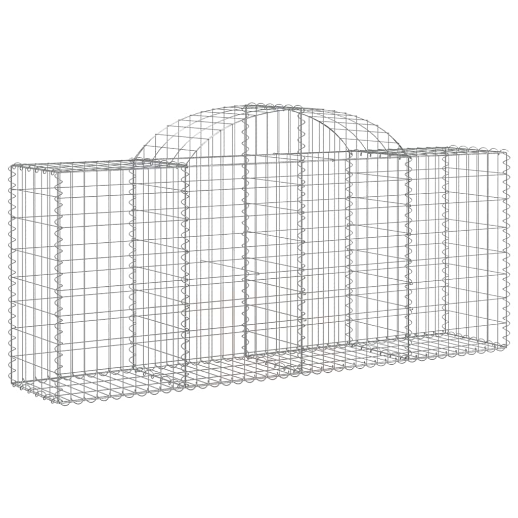 Cesti Gabbioni ad Arco 25 pz 200x50x80/100 cm Ferro Zincato