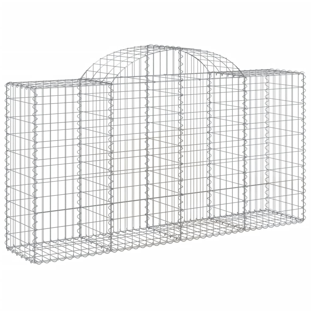 Cesti Gabbioni ad Arco 3 pz 200x50x100/120 cm Ferro Zincato