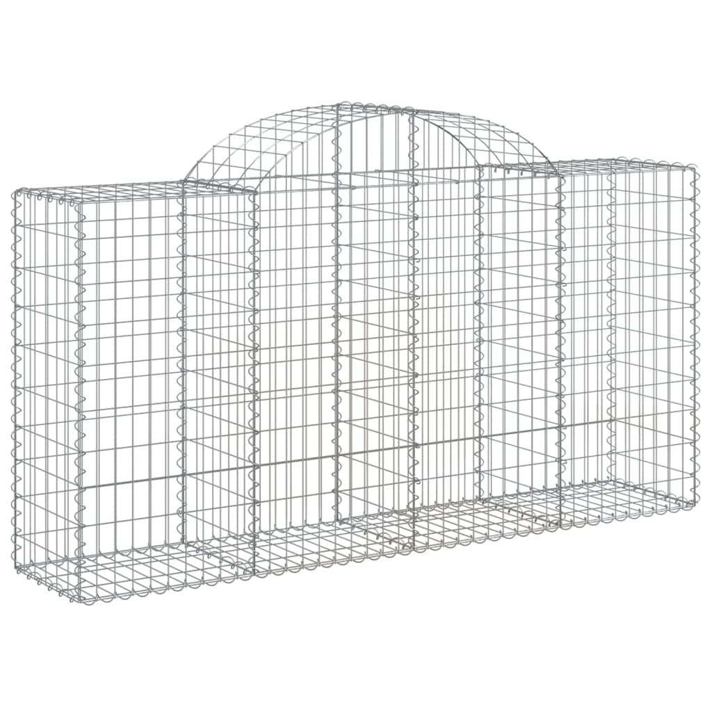 Cesti Gabbioni ad Arco 6 pz 200x50x100/120 cm Ferro Zincato