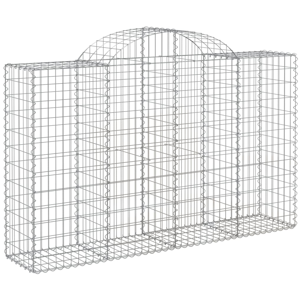 Cesti Gabbioni ad Arco 10 pz 200x50x120/140 cm Ferro Zincato