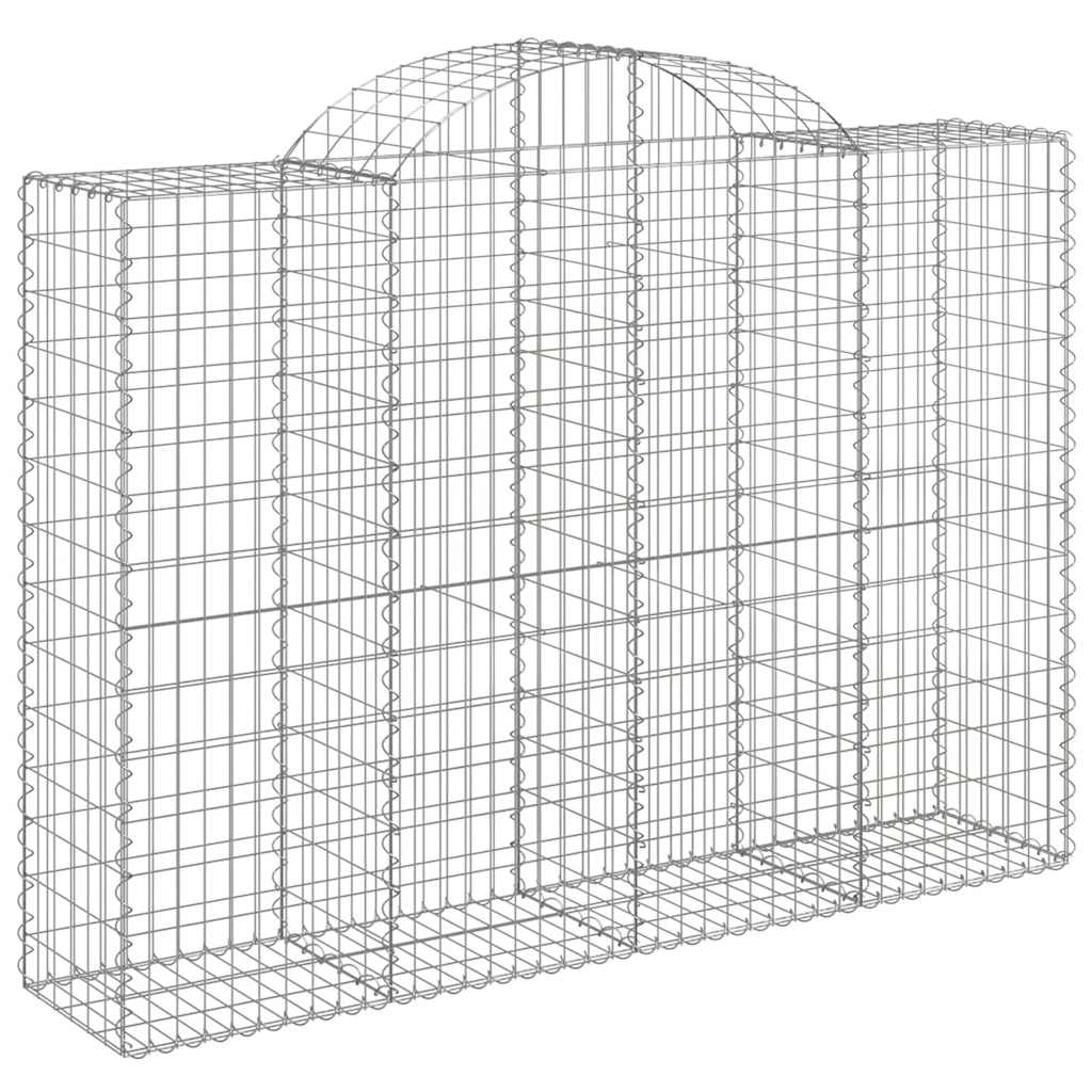 Cesti Gabbioni ad Arco 5 pz 200x50x140/160 cm Ferro Zincato