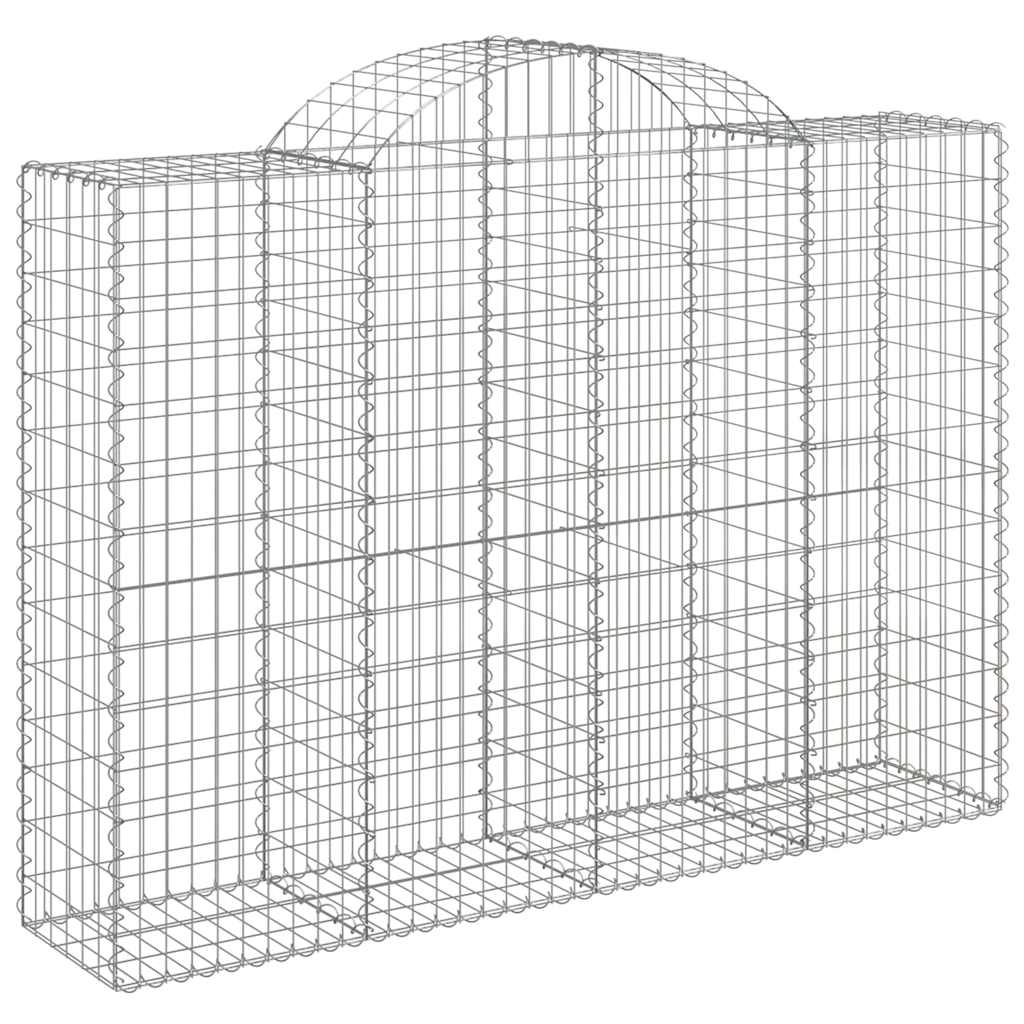 Cesti Gabbioni ad Arco 10 pz 200x50x140/160 cm Ferro Zincato
