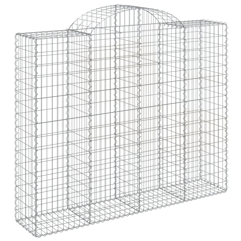 Cesti Gabbioni ad Arco 4 pz 200x50x160/180 cm Ferro Zincato