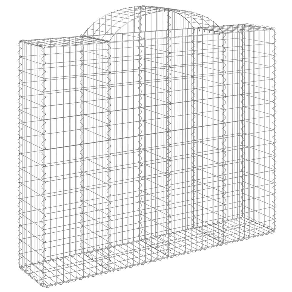 Cesti Gabbioni ad Arco 15 pz 200x50x160/180 cm Ferro Zincato