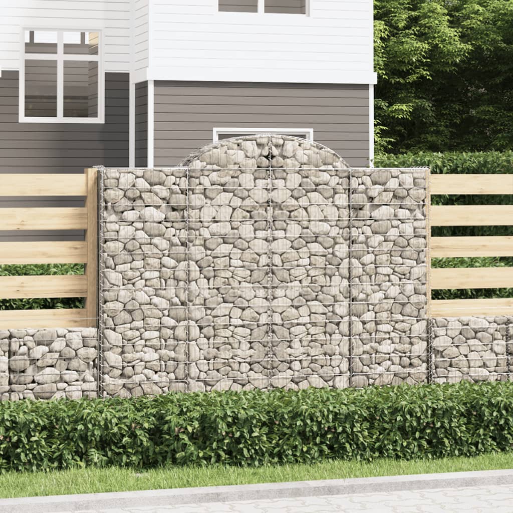 Cesti Gabbioni ad Arco 50 pz 200x50x160/180 cm Ferro Zincato