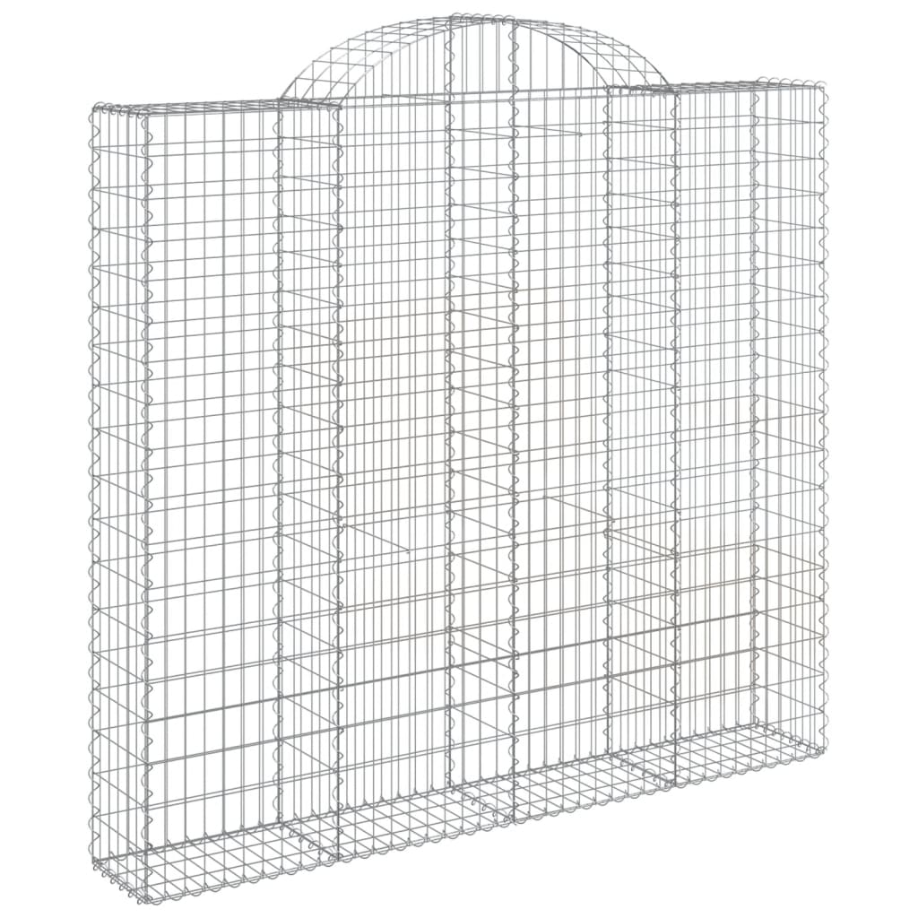 Set 15 Cesti Gabbioni ad Arco in Ferro Zincato 200x50 cm