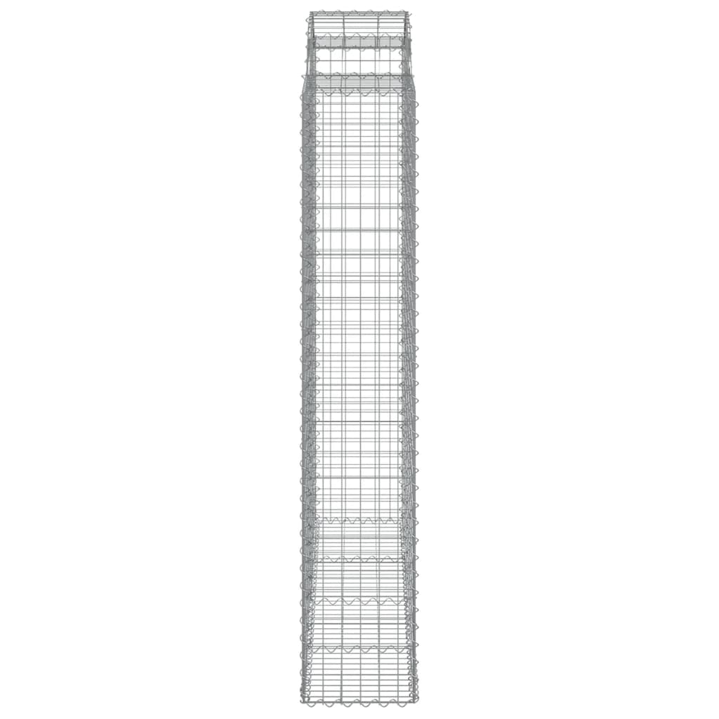 Cesti Gabbioni ad Arco 2 pz 200x50x220/240 cm Ferro Zincato