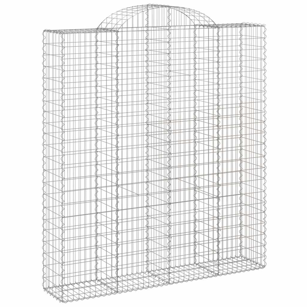 Cesti Gabbioni ad Arco 9 pz 200x50x220/240 cm Ferro Zincato