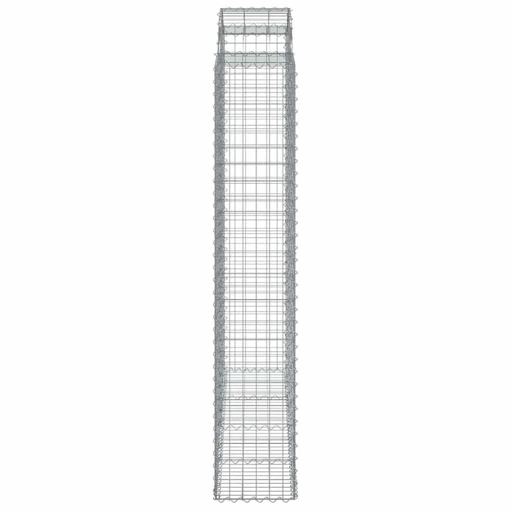 Cesti Gabbioni ad Arco 9 pz 200x50x220/240 cm Ferro Zincato
