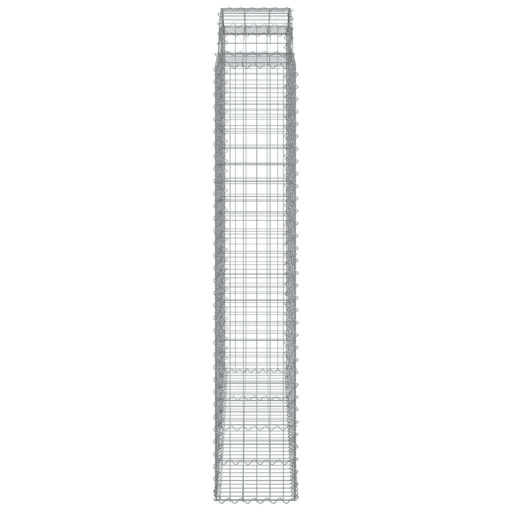 Cesti Gabbioni ad Arco 13 pz 200x50x220/240 cm Ferro Zincato