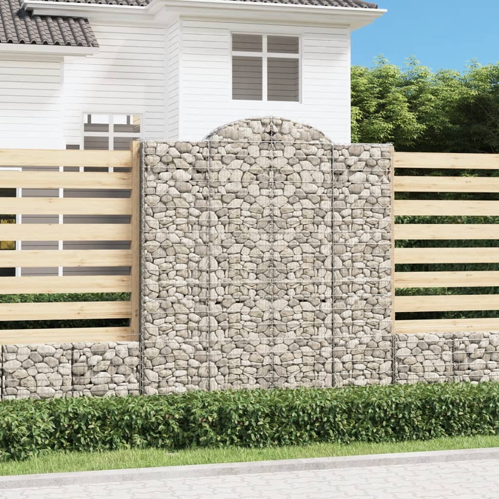 Cesti Gabbioni ad Arco 40 pz 200x50x220/240 cm Ferro Zincato