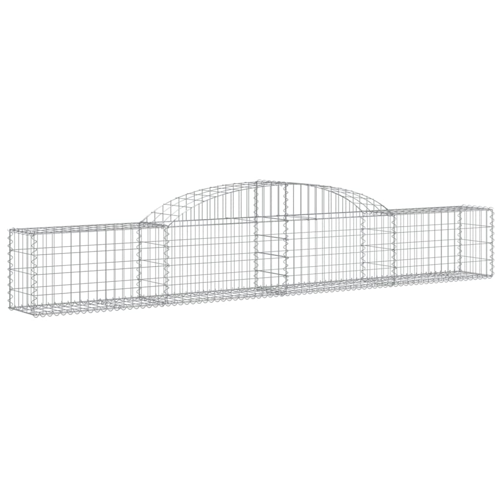 Cesti Gabbioni ad Arco 11 pz 300x30x40/60 cm Ferro Zincato