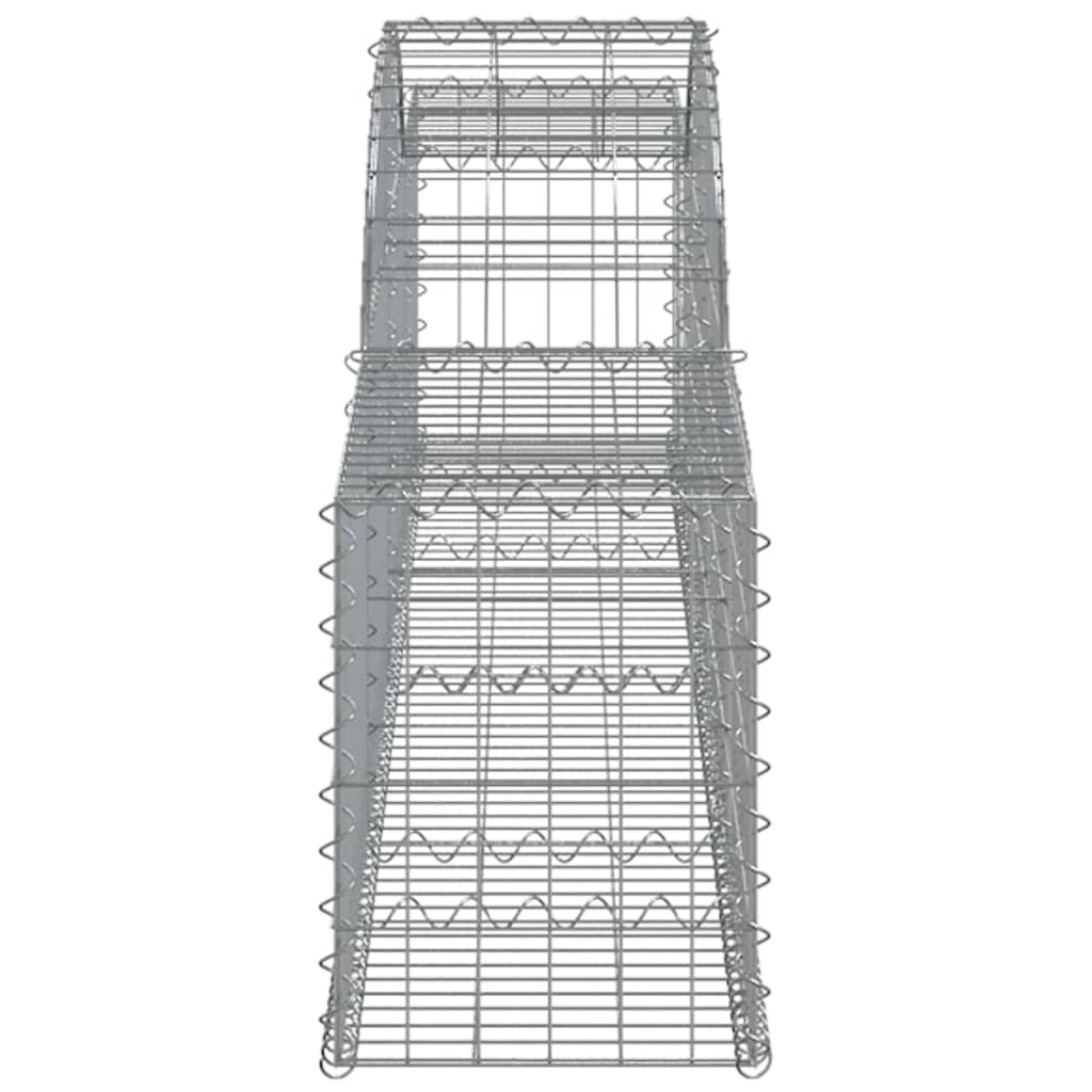 Cesti Gabbioni ad Arco 11 pz 300x30x40/60 cm Ferro Zincato