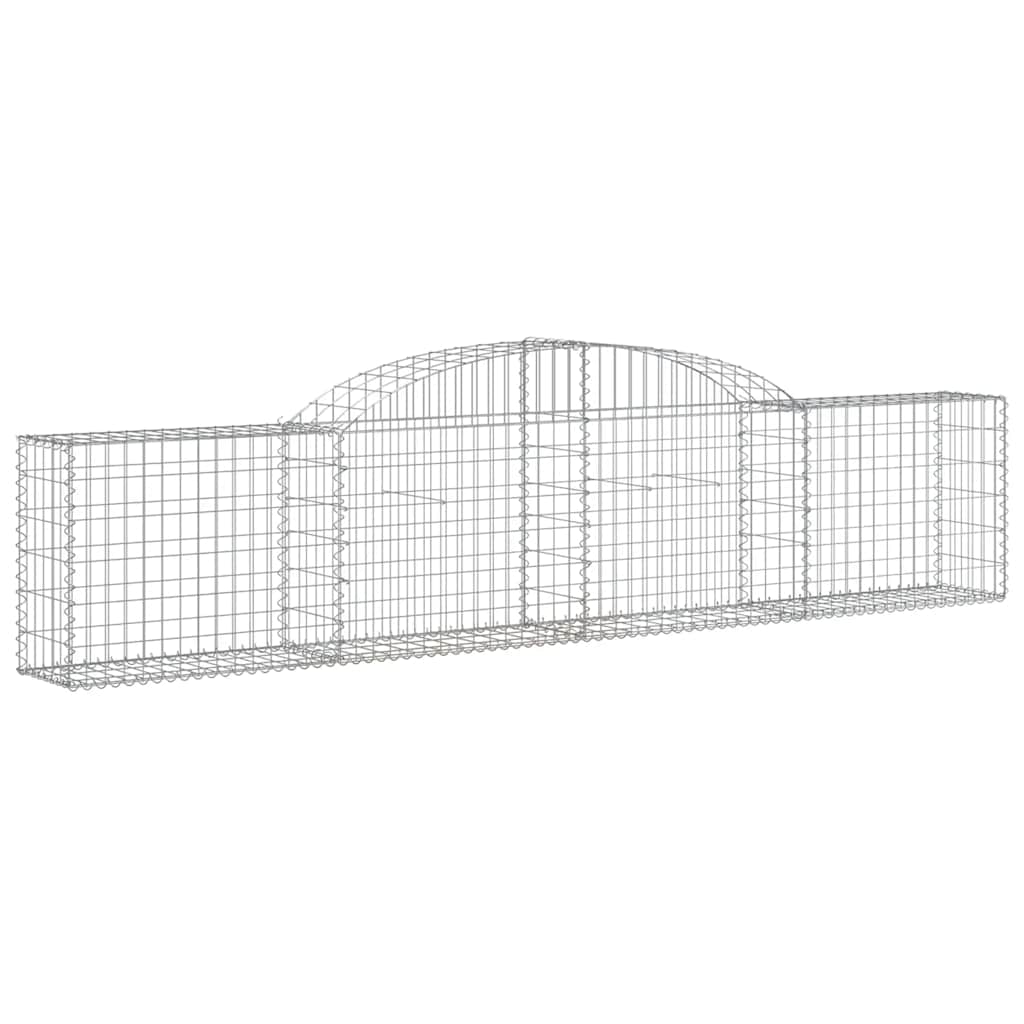 Cesti Gabbioni ad Arco 5 pz 300x30x60/80 cm Ferro Zincato