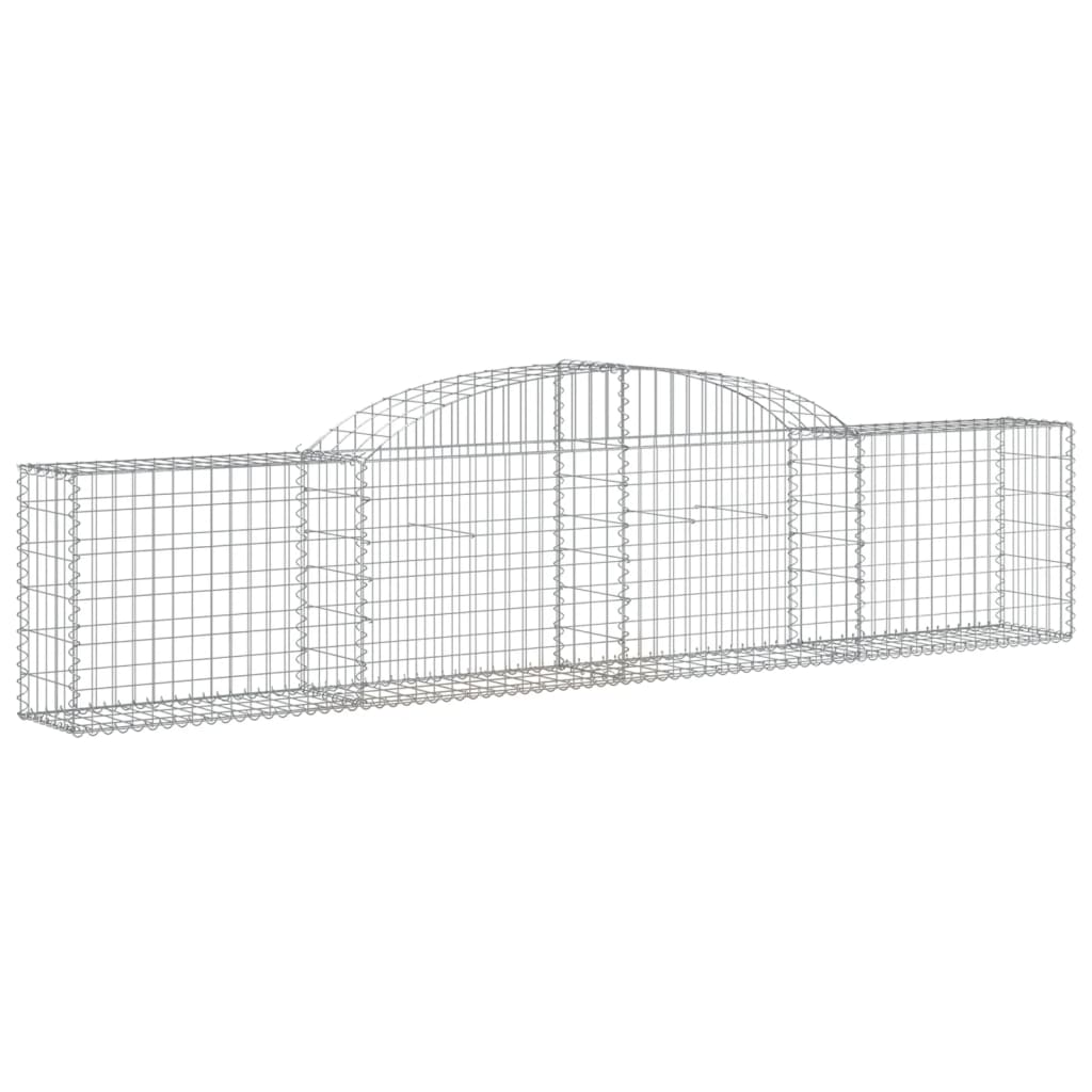 Cesti Gabbioni ad Arco 8 pz 300x30x60/80 cm Ferro Zincato