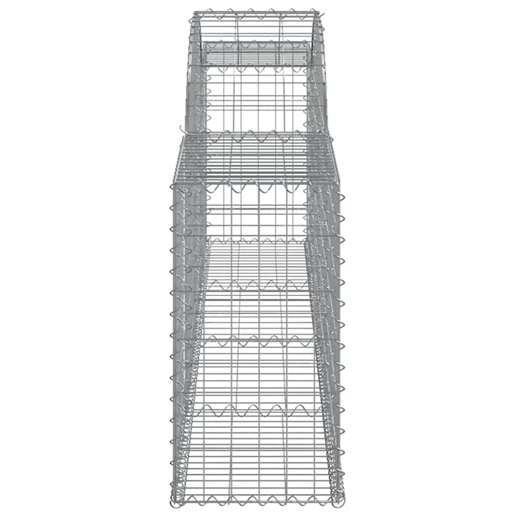 Cesti Gabbioni ad Arco 9 pz 300x30x60/80 cm Ferro Zincato