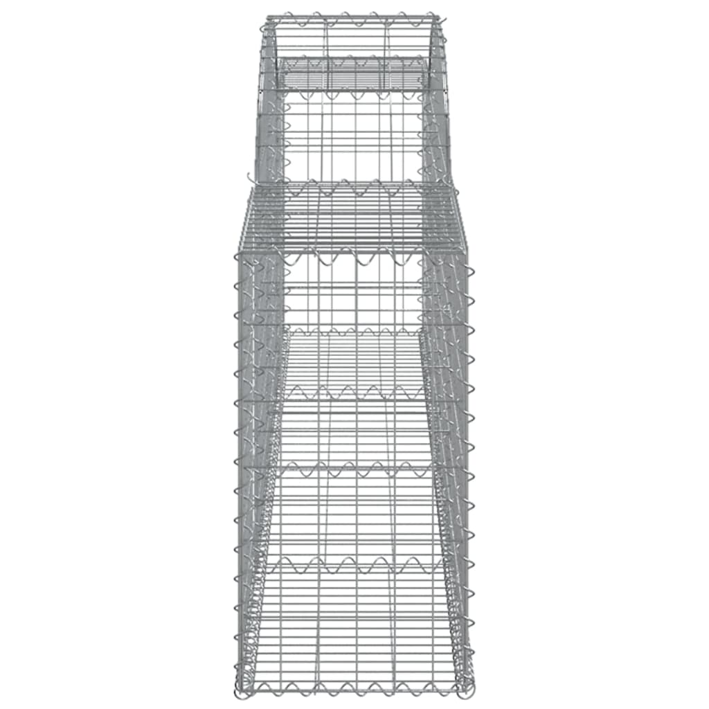 Cesti Gabbioni ad Arco 12 pz 300x30x60/80 cm Ferro Zincato