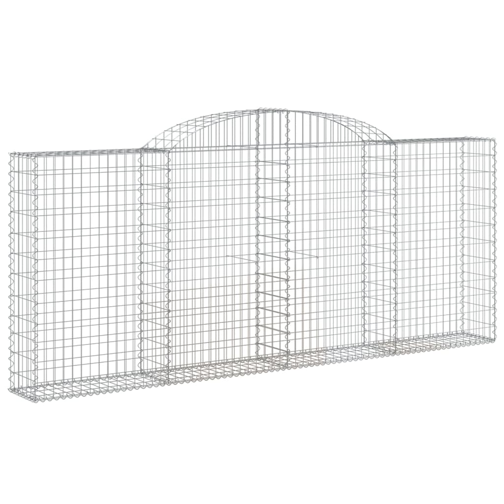 Cesti Gabbioni ad Arco 17 pz 300x30x120/140 cm Ferro Zincato