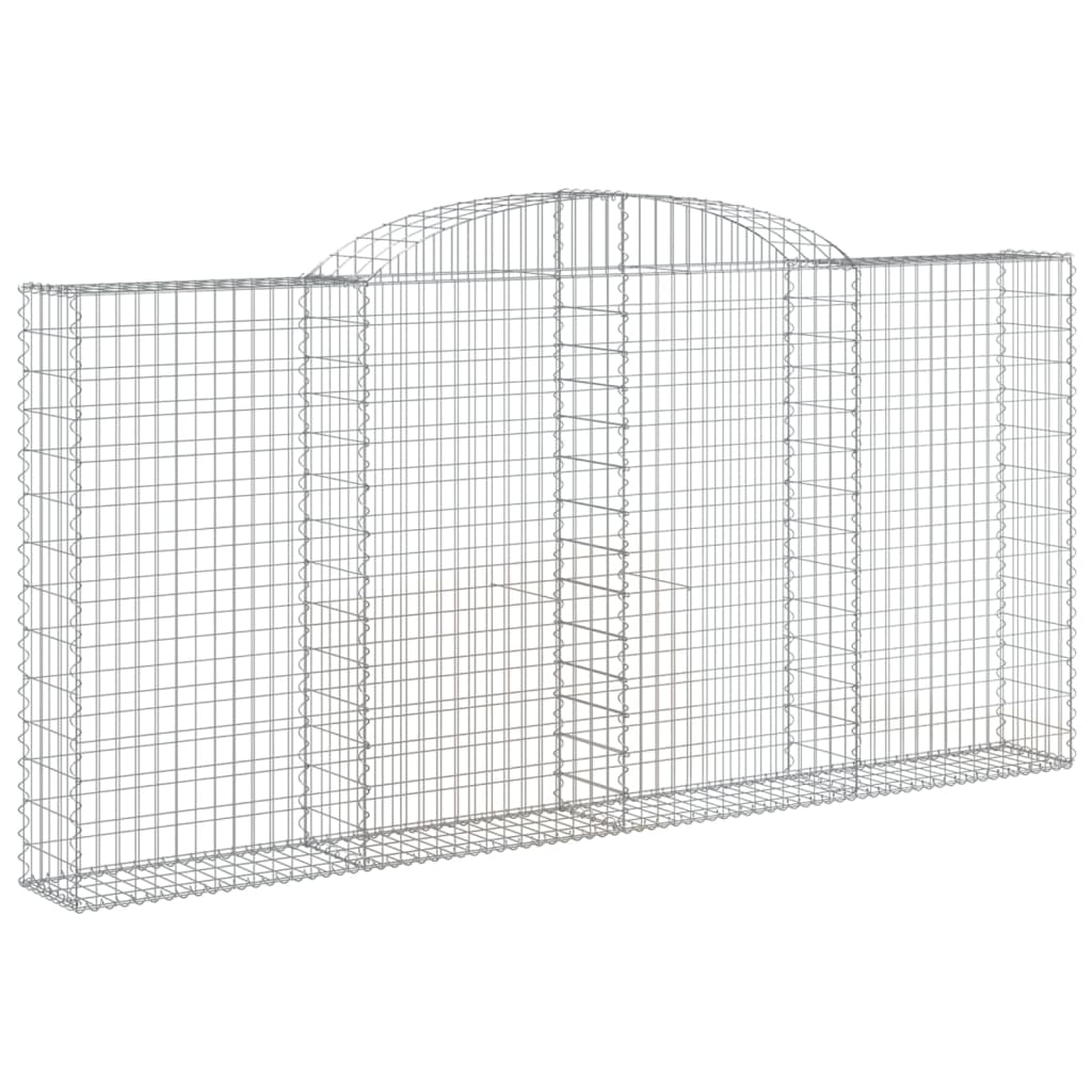Cesti Gabbioni ad Arco 3 pz 300x30x140/160 cm Ferro Zincato