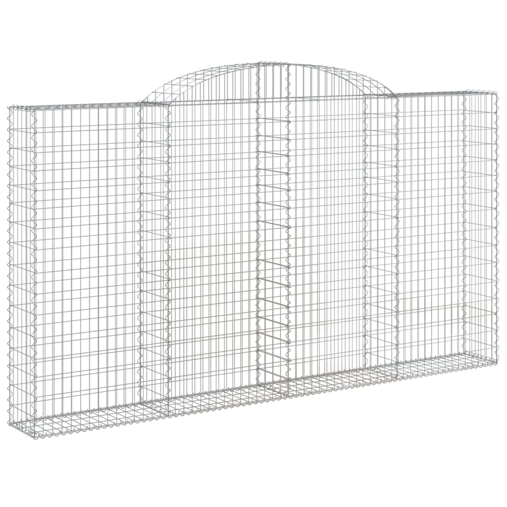 Cesti Gabbioni ad Arco 3 pz 300x30x160/180 cm Ferro Zincato