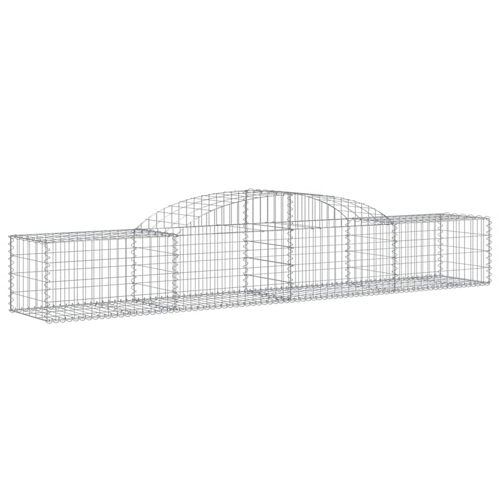Cesti Gabbioni ad Arco 2 pz 300x50x40/60 cm Ferro Zincato