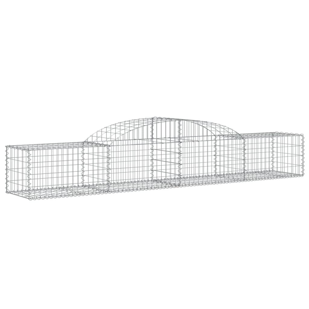 Cesti Gabbioni ad Arco 6 pz 300x50x40/60 cm Ferro Zincato