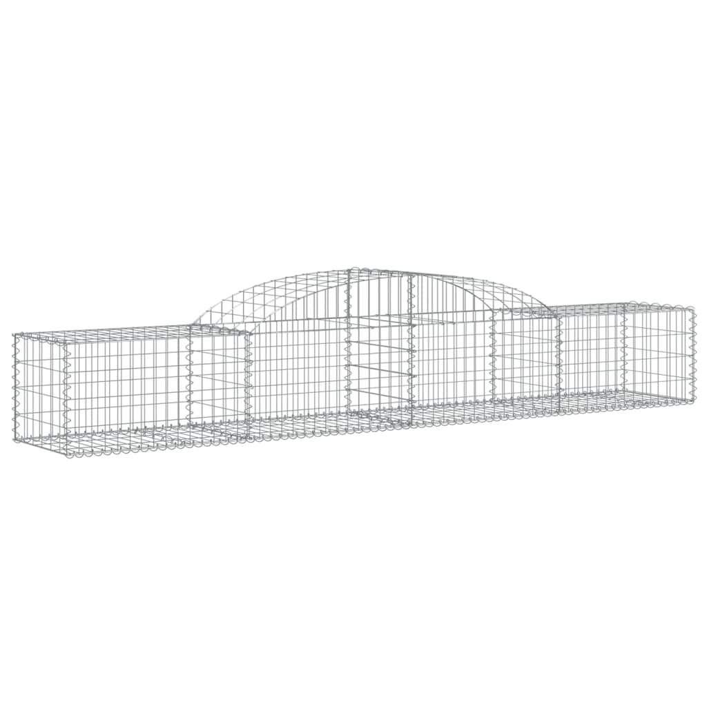 Cesti Gabbioni ad Arco 8 pz 300x50x40/60 cm Ferro Zincato