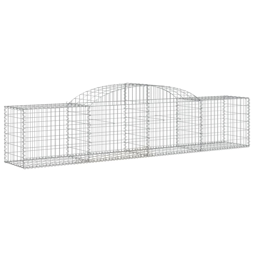 Cesti Gabbioni ad Arco 3 pz 300x50x60/80 cm Ferro Zincato