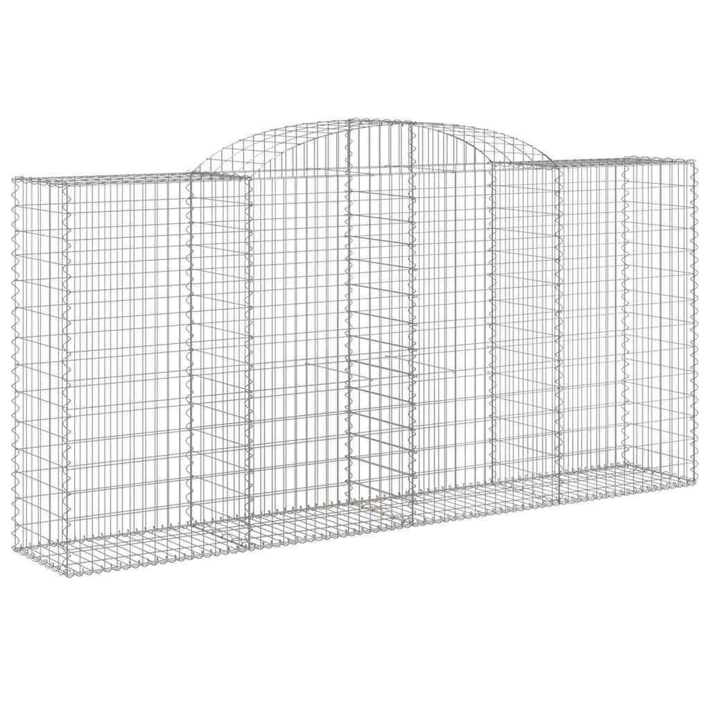 Cesti Gabbioni ad Arco 2 pz 300x50x140/160 cm Ferro Zincato