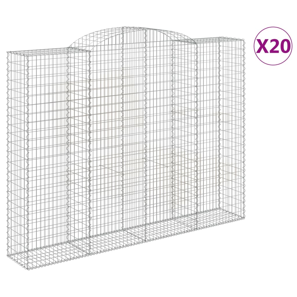 Cesti Gabbioni ad Arco 20 pz 300x50x220/240 cm Ferro Zincato