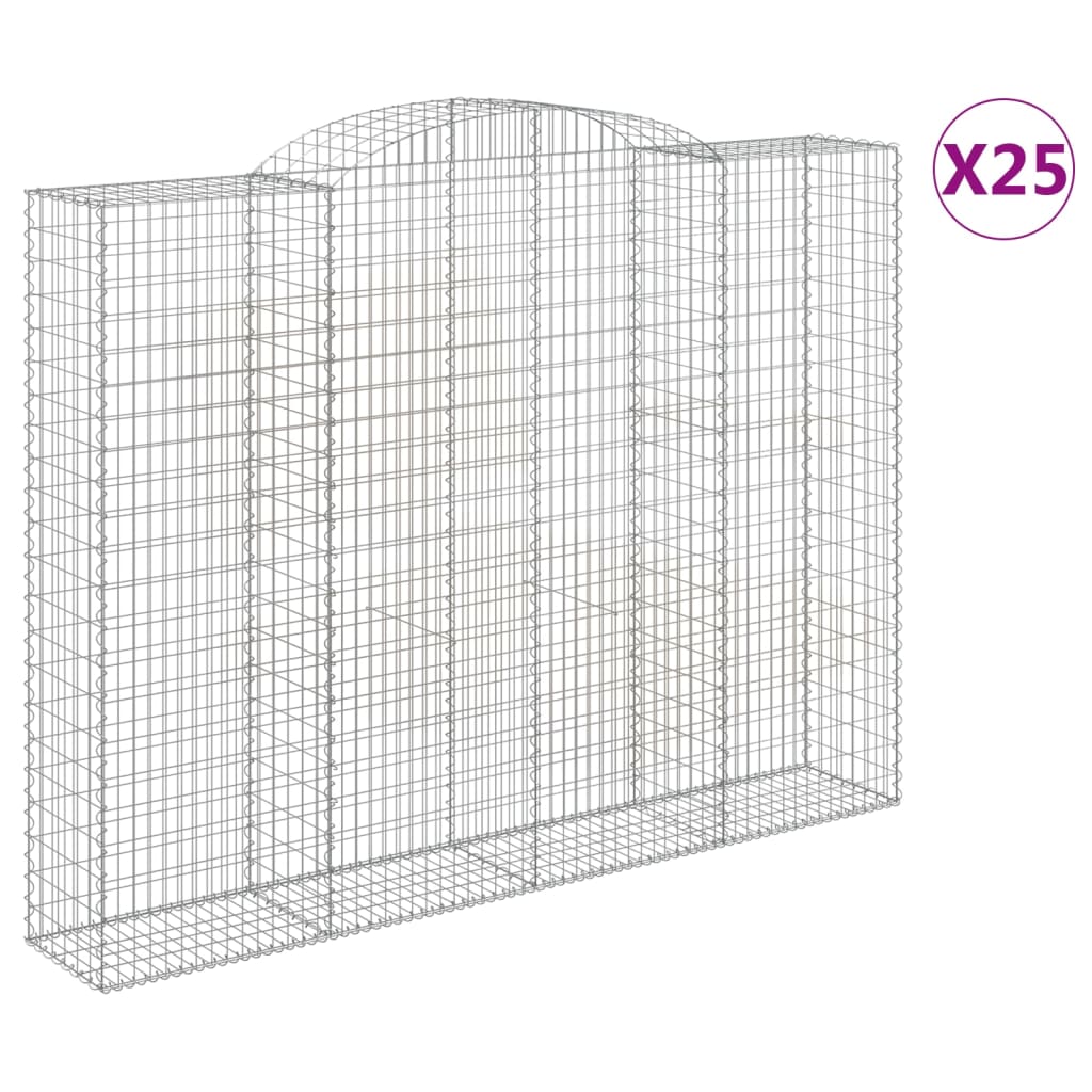 Cesti Gabbioni ad Arco 25 pz 300x50x220/240 cm Ferro Zincato