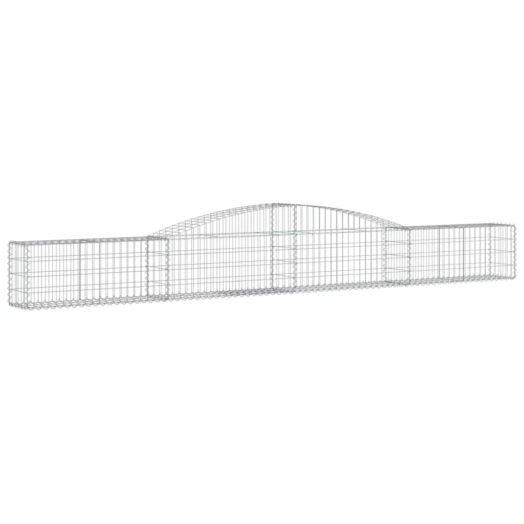 Cesti Gabbioni ad Arco 4 pz 400x30x40/60 cm Ferro Zincato