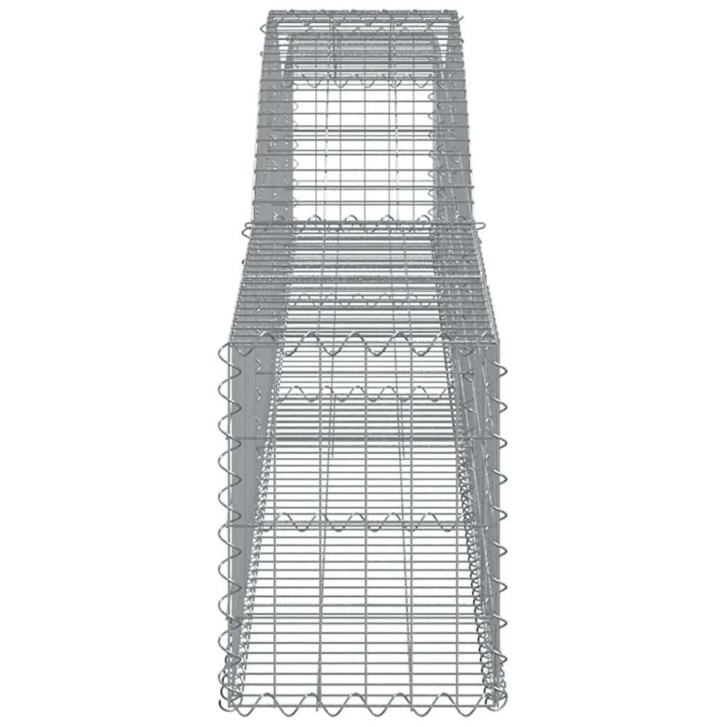 Cesti Gabbioni ad Arco 7 pz 400x30x40/60 cm Ferro Zincato
