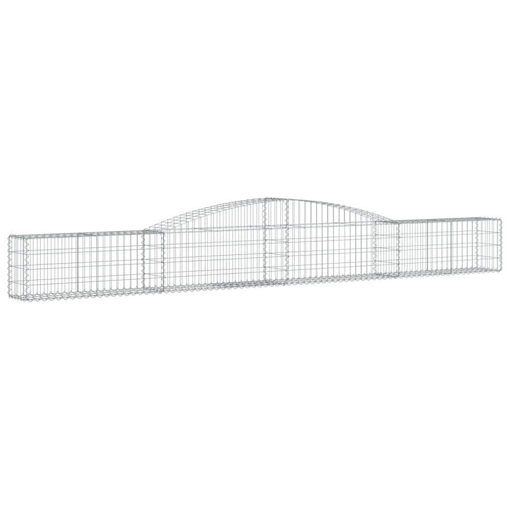 Cesti Gabbioni ad Arco 8 pz 400x30x40/60 cm Ferro Zincato