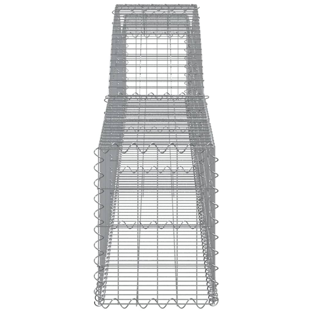 Cesti Gabbioni ad Arco 8 pz 400x30x40/60 cm Ferro Zincato