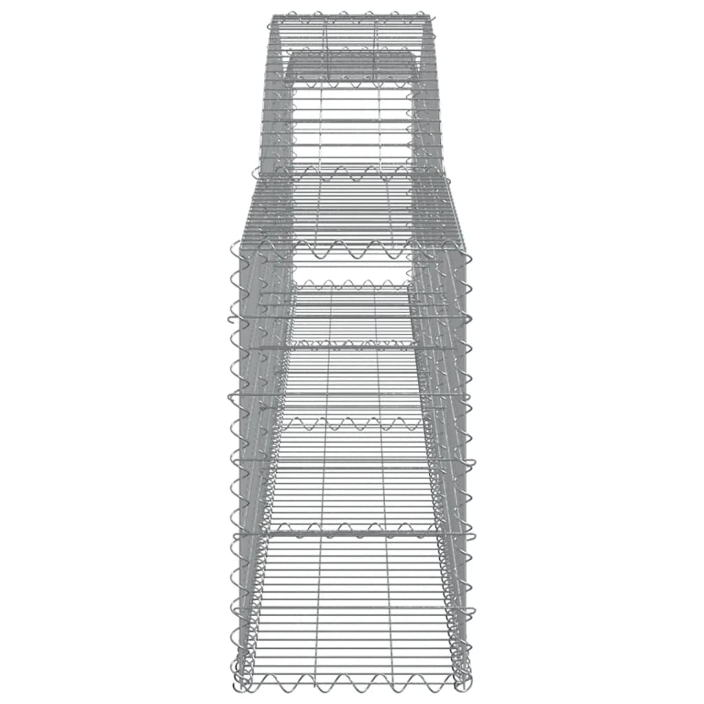 Cesti Gabbioni ad Arco 2 pz 400x30x60/80 cm Ferro Zincato