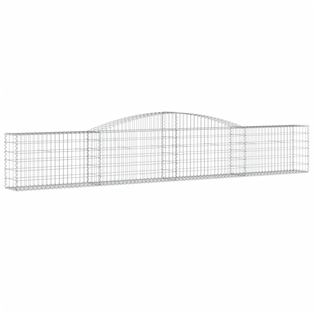 Cesti Gabbioni ad Arco 3 pz 400x30x60/80 cm Ferro Zincato