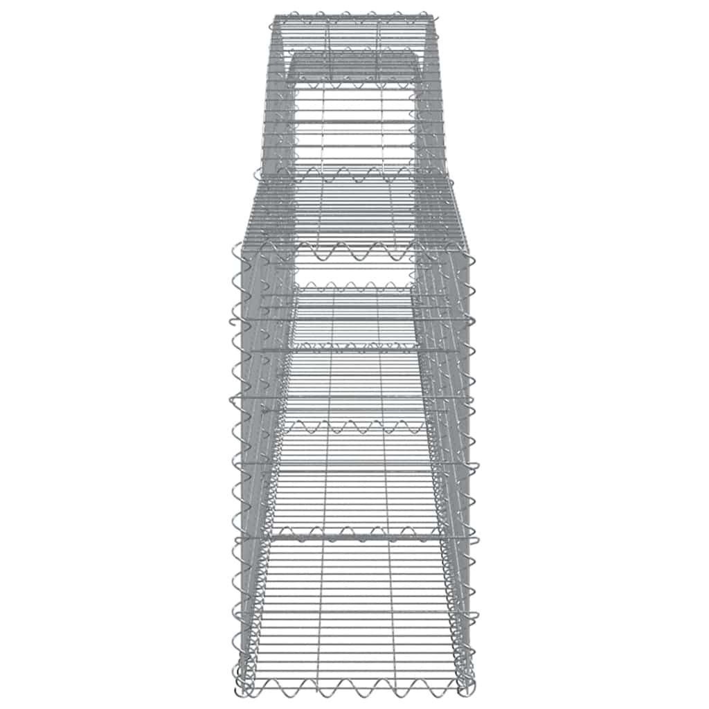 Cesti Gabbioni ad Arco 4 pz 400x30x60/80 cm Ferro Zincato