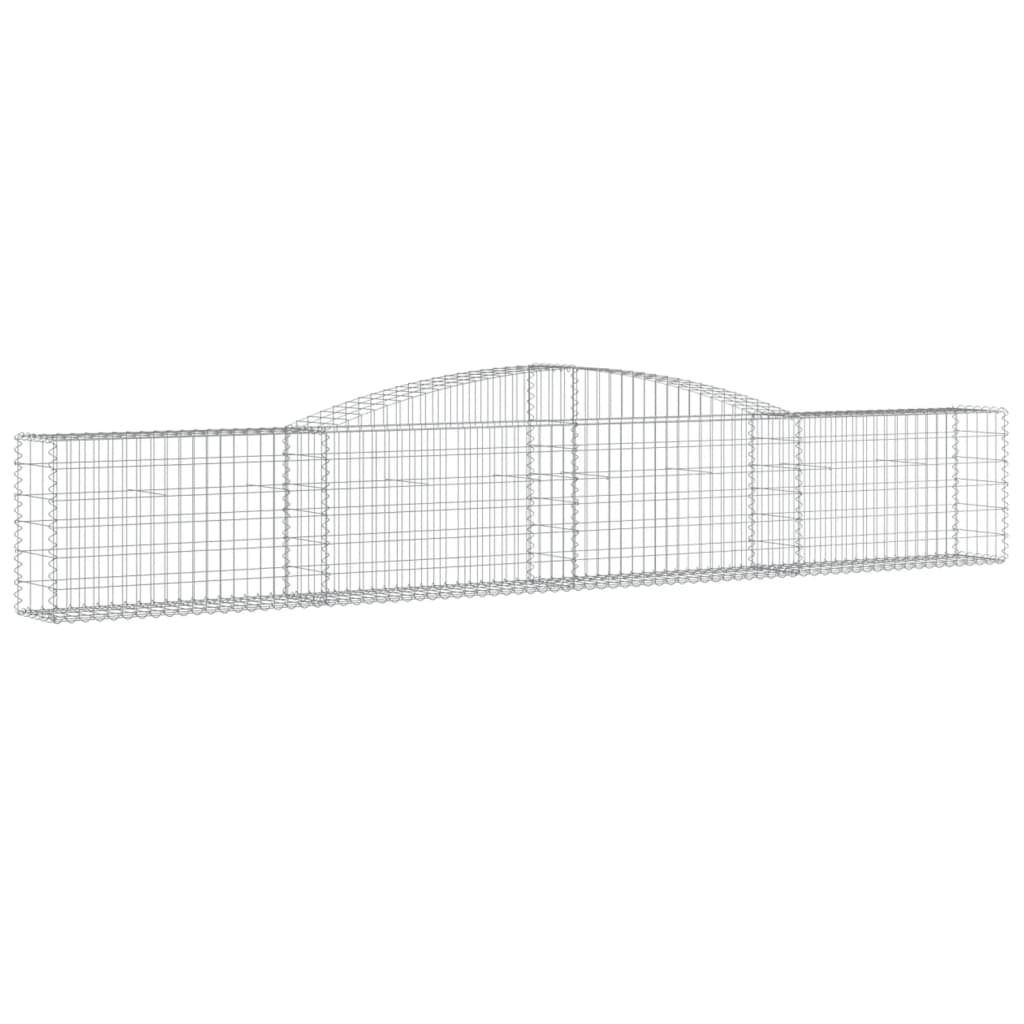 Cesti Gabbioni ad Arco 20 pz 400x30x60/80 cm Ferro Zincato