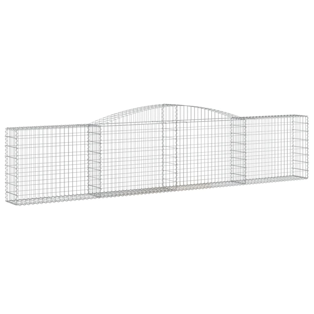 Cesti Gabbioni ad Arco 4 pz 400x30x80/100 cm Ferro Zincato