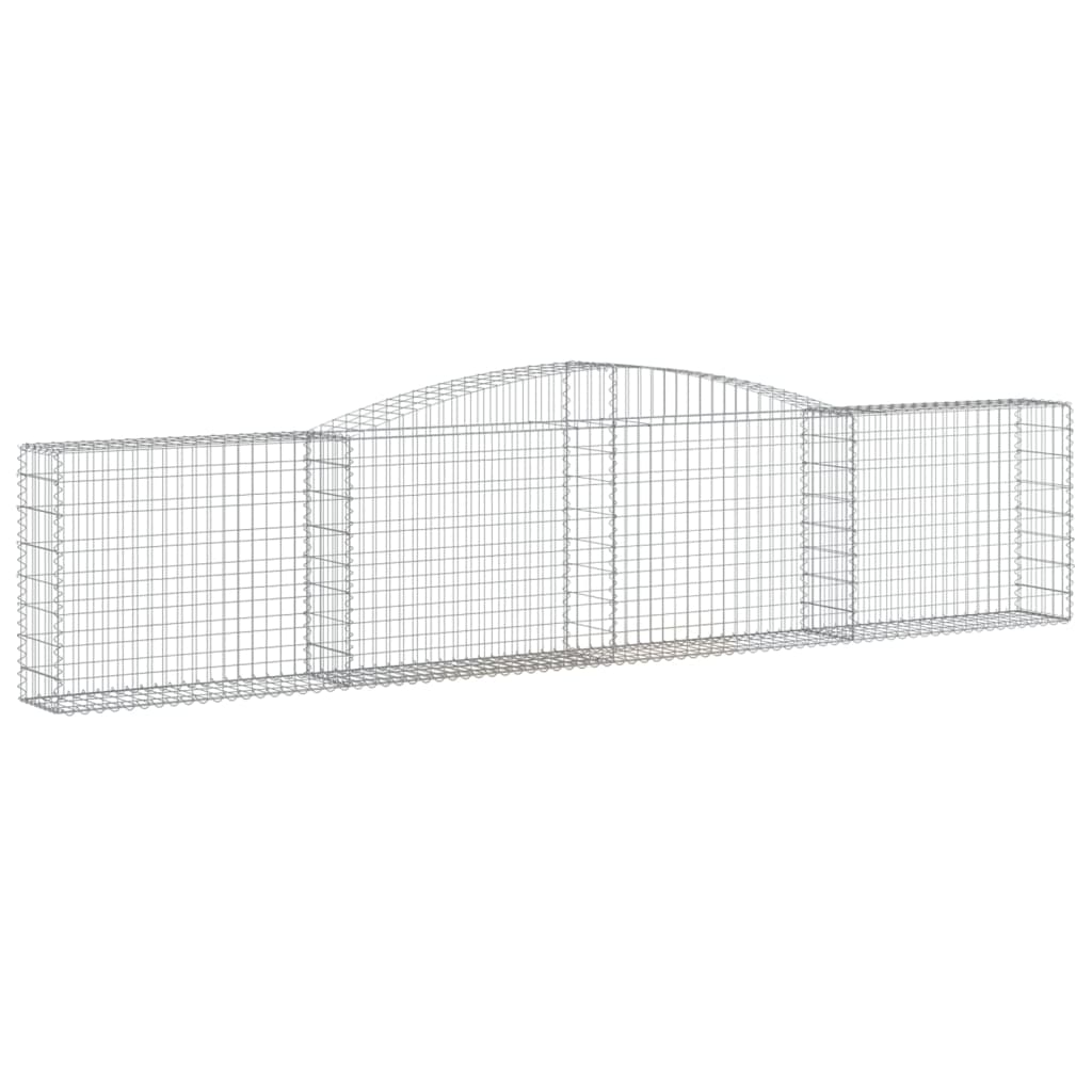 Cesti Gabbioni ad Arco 9 pz 400x30x80/100 cm Ferro Zincato