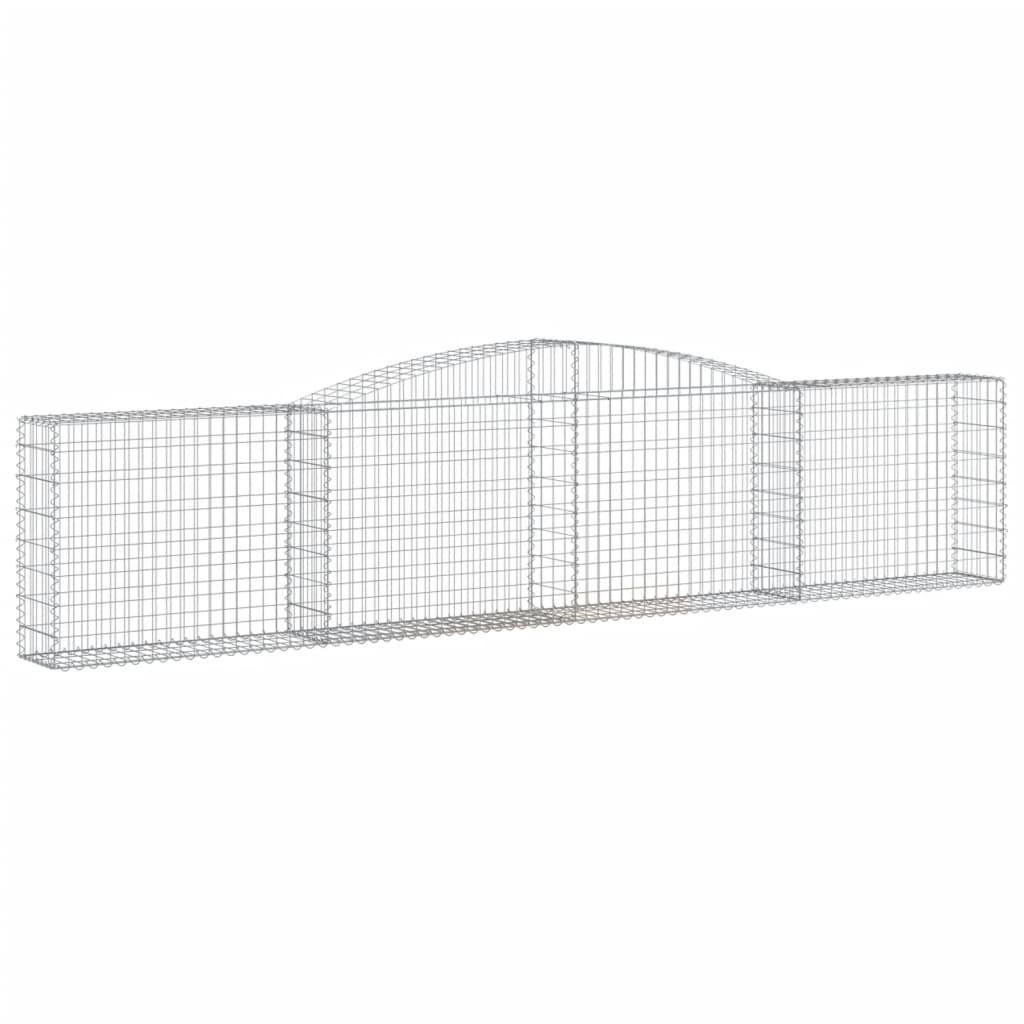 Cesti Gabbioni ad Arco 15 pz 400x30x80/100 cm Ferro Zincato
