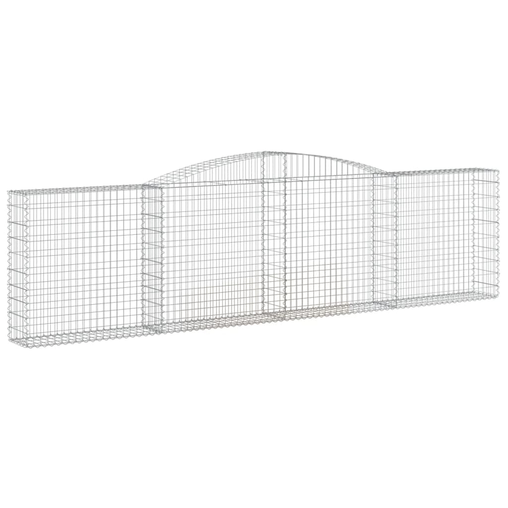 Cesti Gabbioni ad Arco 4 pz 400x30x100/120 cm Ferro Zincato
