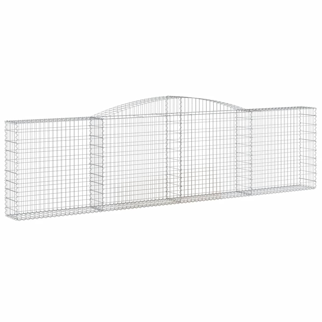 Cesti Gabbioni ad Arco 8 pz 400x30x100/120 cm Ferro Zincato