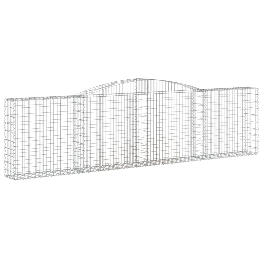 Cesti Gabbioni ad Arco 9 pz 400x30x100/120 cm Ferro Zincato